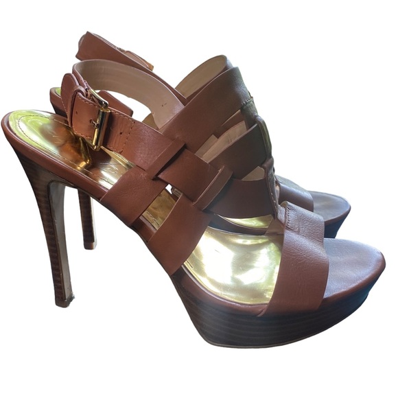 Marc Fisher | Size 7 MF Stanley Camel Open Toe Heel - Picture 3 of 8